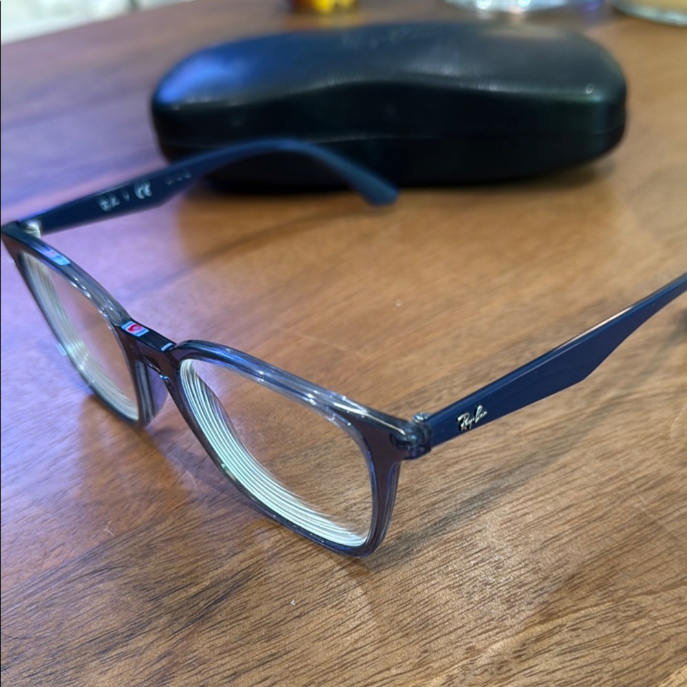 Ray-Ban Navy Eyeglasses with Black Case